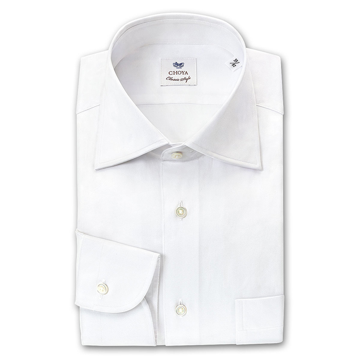 CHOYA Classic Style 長袖ワイドカラー　 ホワイト ワイシャツ SBTrecommend