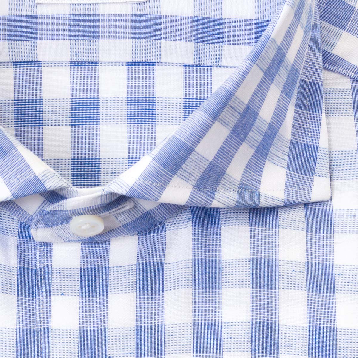 CHOYA Classic Style 長袖スリムフィット ワイドカラー ブルー ワイシャツ