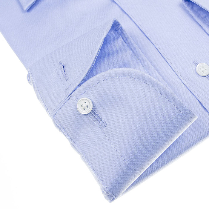 長袖ワイドカラー ブルー ワイシャツ スリムフィット CHOYA Classic Style
