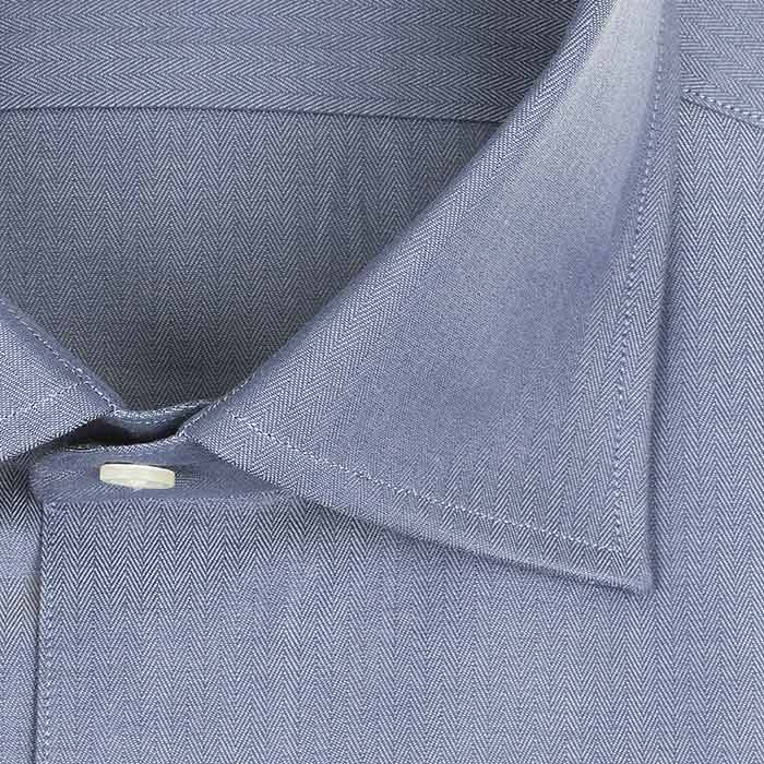 長袖ワイドカラー ネイビー ワイシャツ スリムフィット CHOYA Classic Style