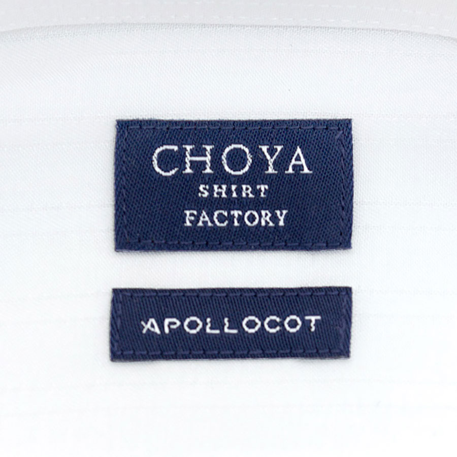 CHOYA SHIRT FACTORY 長袖ボタンダウン ホワイト ワイシャツ