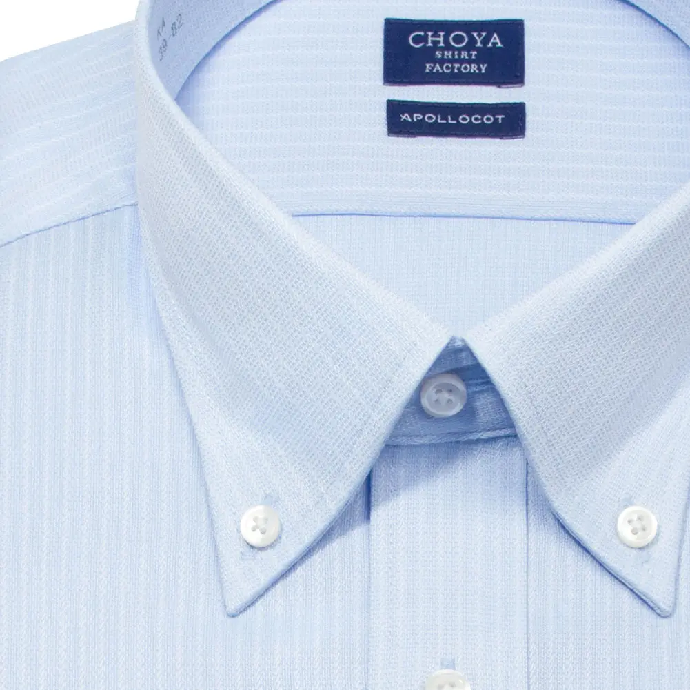 ワイシャツ ストライプ ブルー ドビー CHOYA SHIRT FACTORY