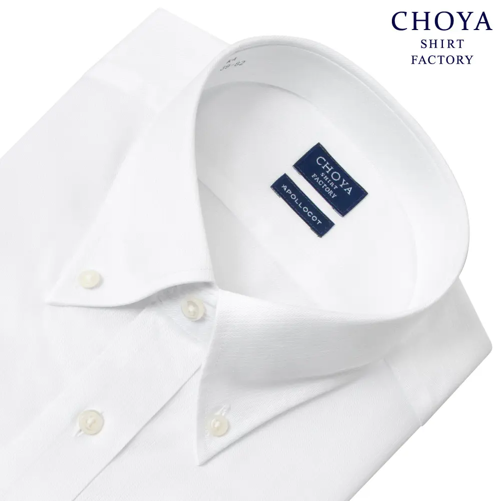 ワイシャツ ストライプ ホワイト ドビー CHOYA SHIRT FACTORY