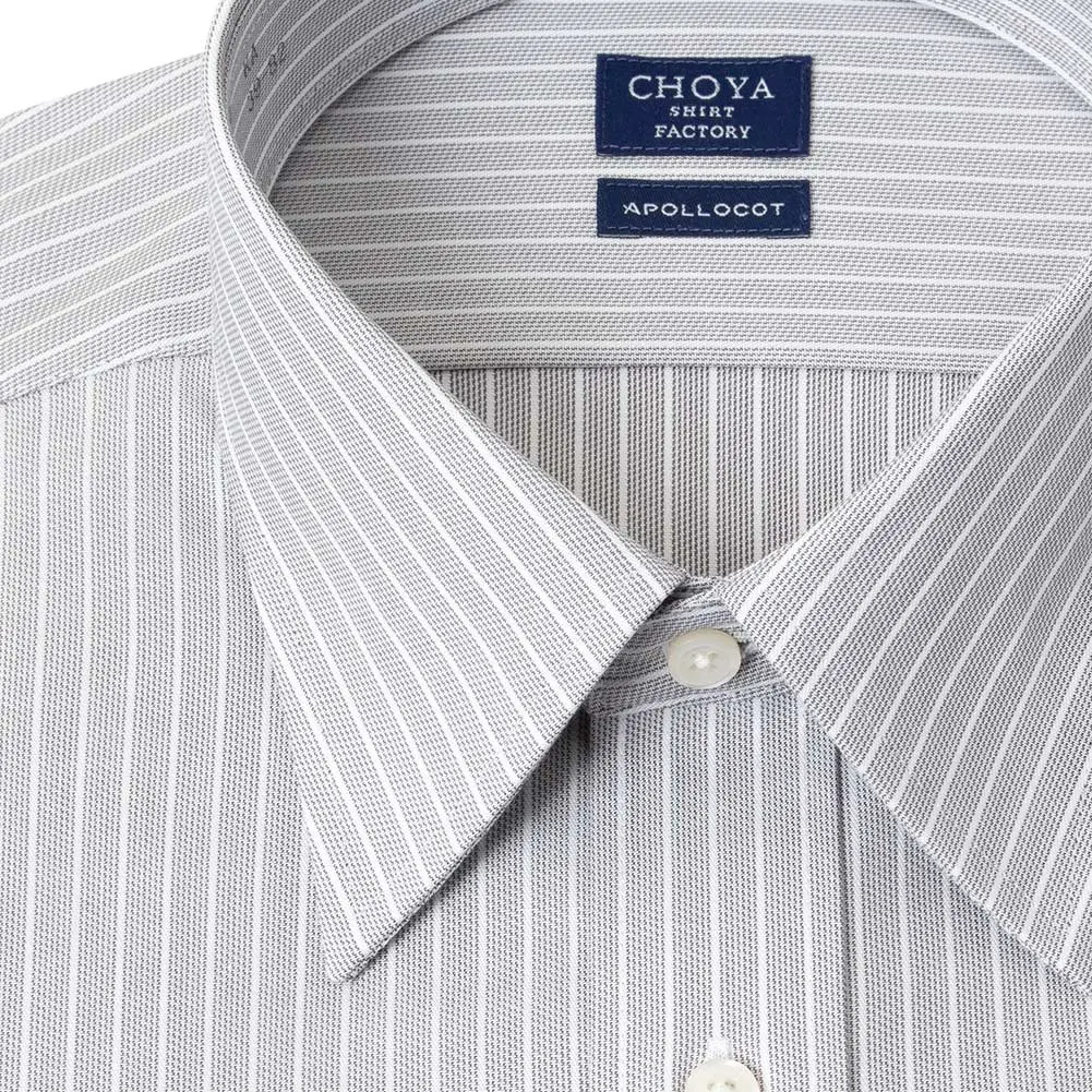 ワイシャツ ストライプ グレー CHOYA SHIRT FACTORY