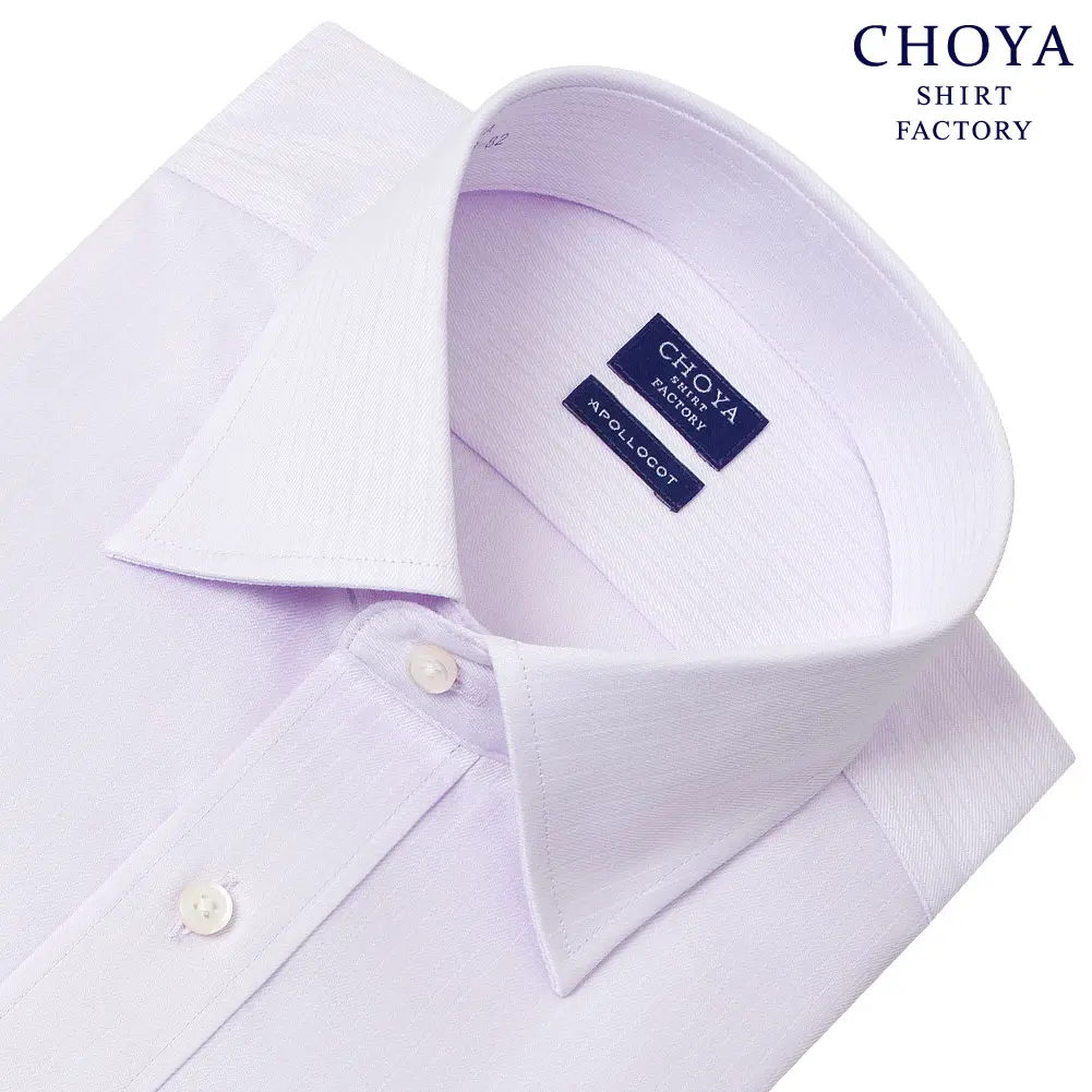 ワイシャツ ストライプ パープル ドビー CHOYA SHIRT FACTORY