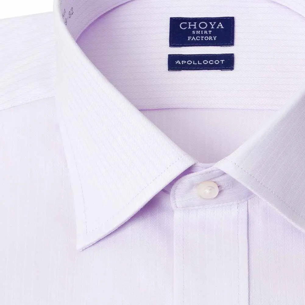 ワイシャツ ストライプ パープル ドビー CHOYA SHIRT FACTORY