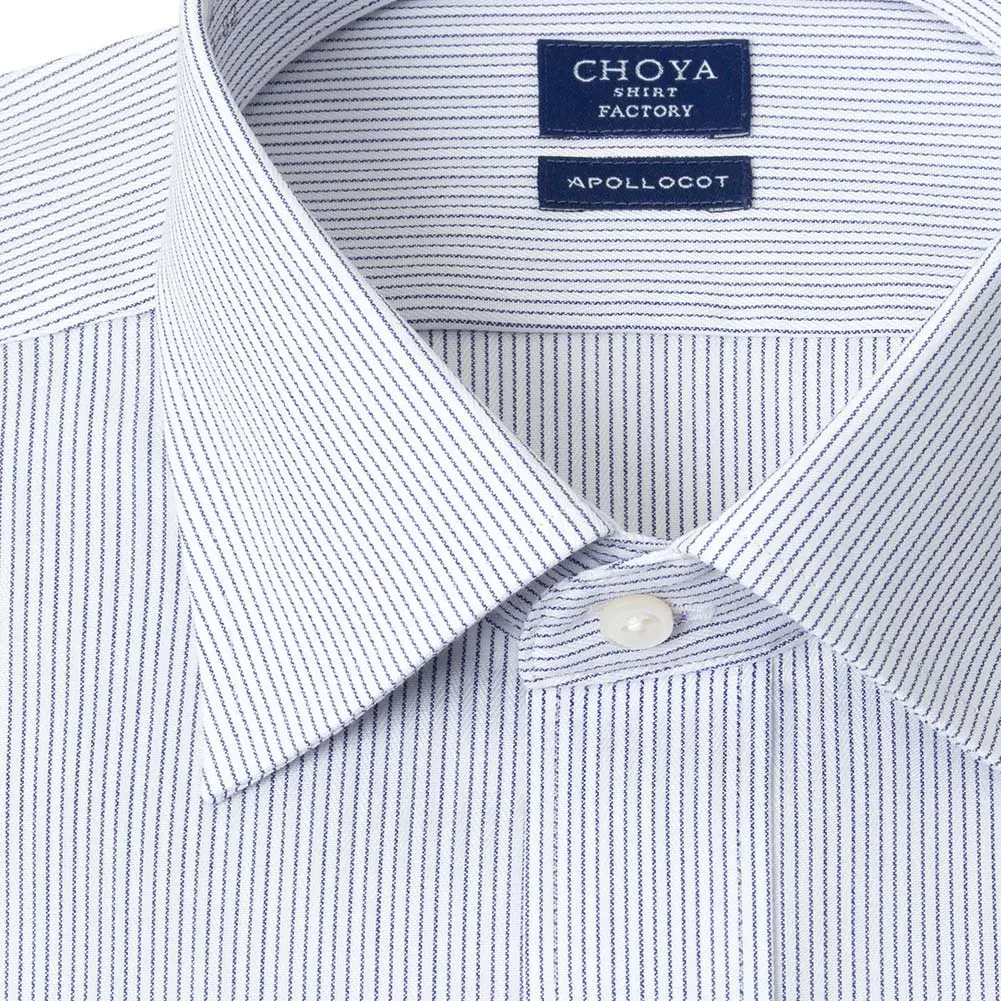 ワイシャツ ストライプ ネイビー CHOYA SHIRT FACTORY