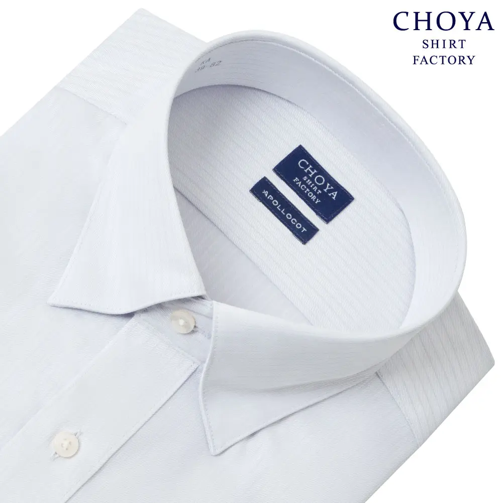 ワイシャツ ストライプ グレー ドビー CHOYA SHIRT FACTORY