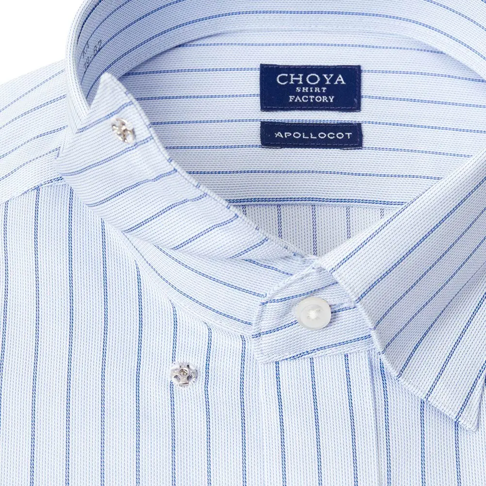 ワイシャツ ストライプ ブルー CHOYA SHIRT FACTORY