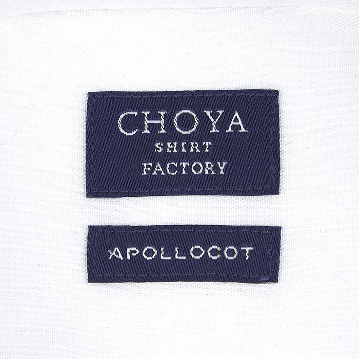 CHOYA SHIRT FACTORY 長袖セミワイドカラー　 ホワイト ワイシャツ