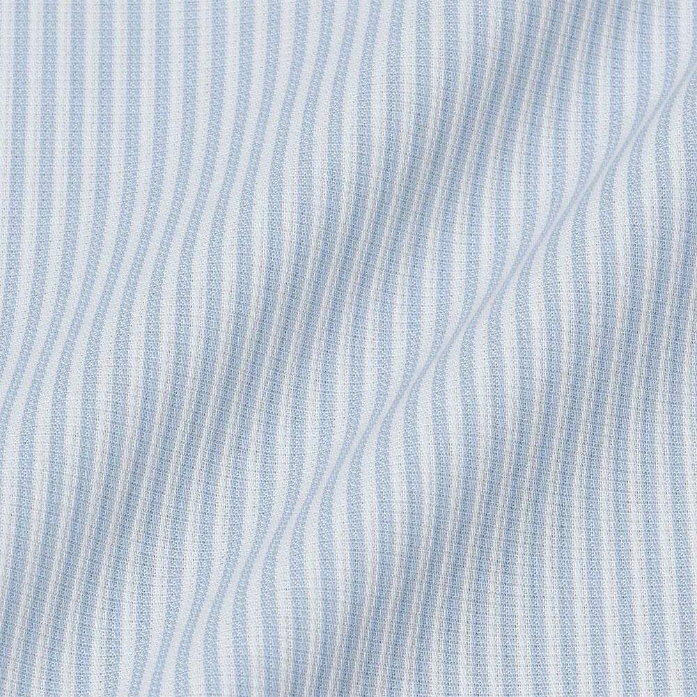半袖ワイシャツ スリムフィット ストライプ ブルー ドビー CHOYA SHIRT FACTORY