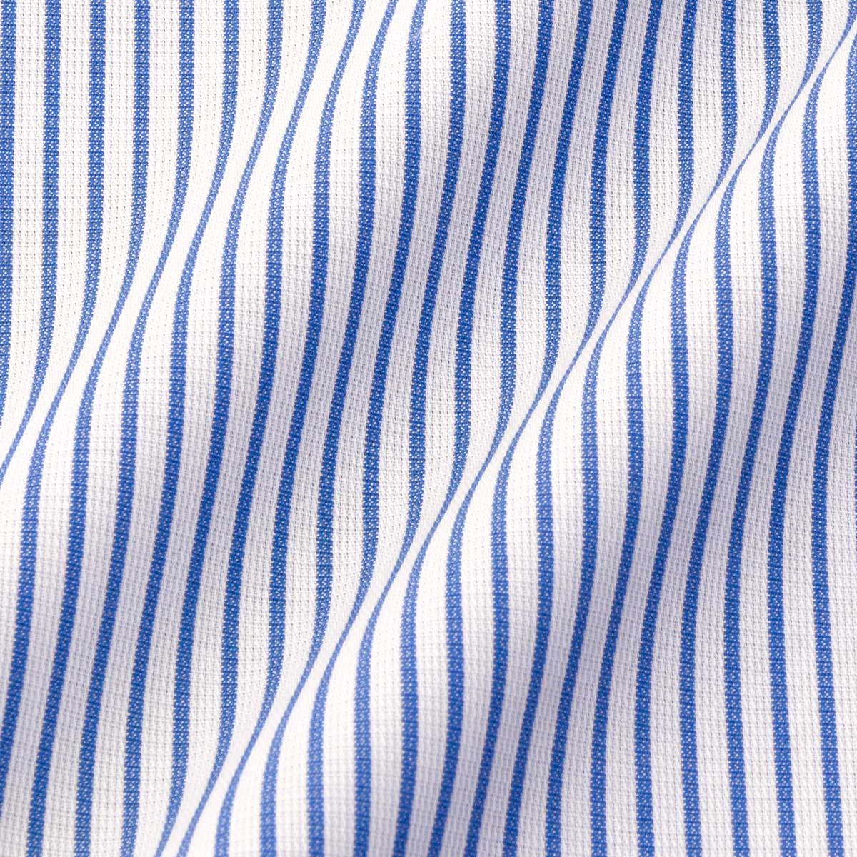 LORDSON by CHOYA スリムフィット 長袖スキッパーカラーボタンダウン ブルー ワイシャツ