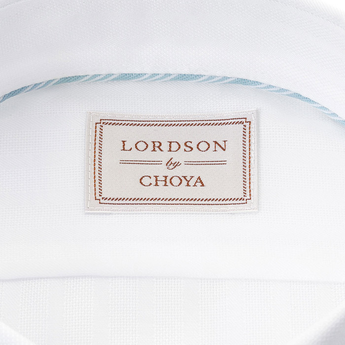 LORDSON by CHOYA 半袖 ショートカラーボタンダウン ホワイト ワイシャツ