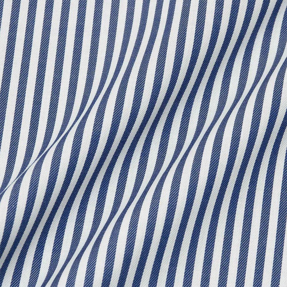 半袖ワイシャツ ブルー ストライプ クレリック 吸水速乾 エアクロクール LORDSON by CHOYA