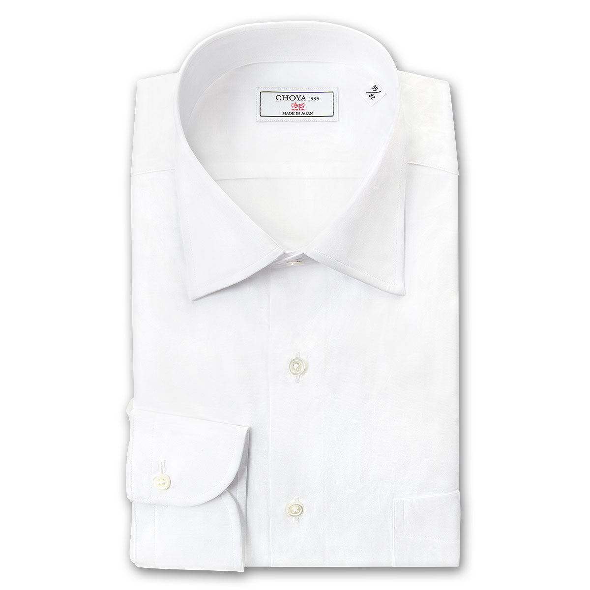 CHOYA1886 長袖ワイドカラー ホワイト ワイシャツ SBTrecommend