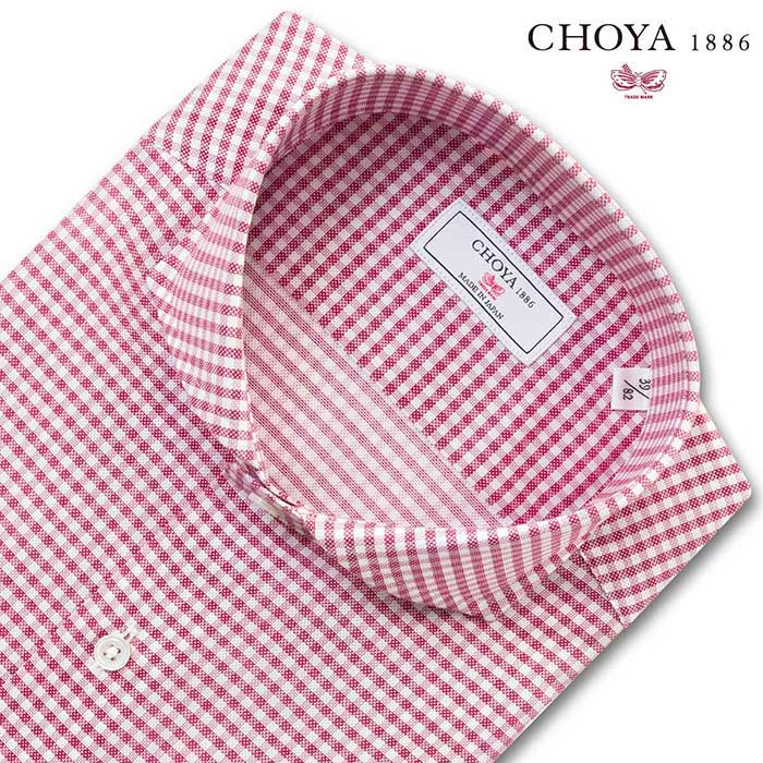 ワイシャツ チェック レッド CHOYA1886