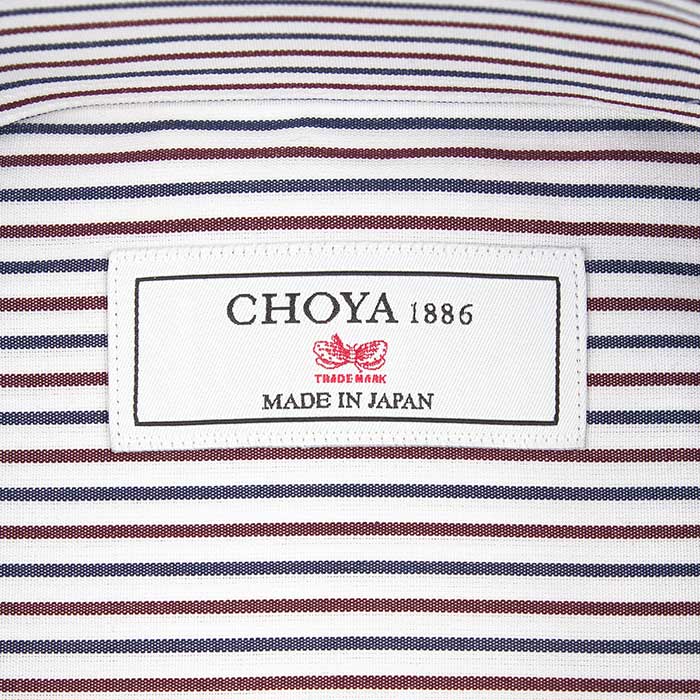 CHOYA1886 長袖ワイドカラー レッド ワイシャツ