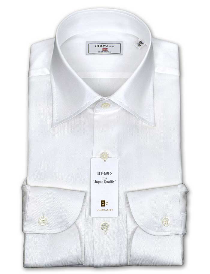 CHOYA1886 長袖ワイドカラー ホワイト ワイシャツ