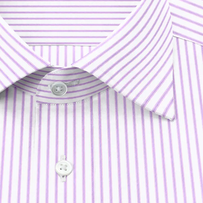 綿：100%｜パターンオーダーシャツパープルストライプ