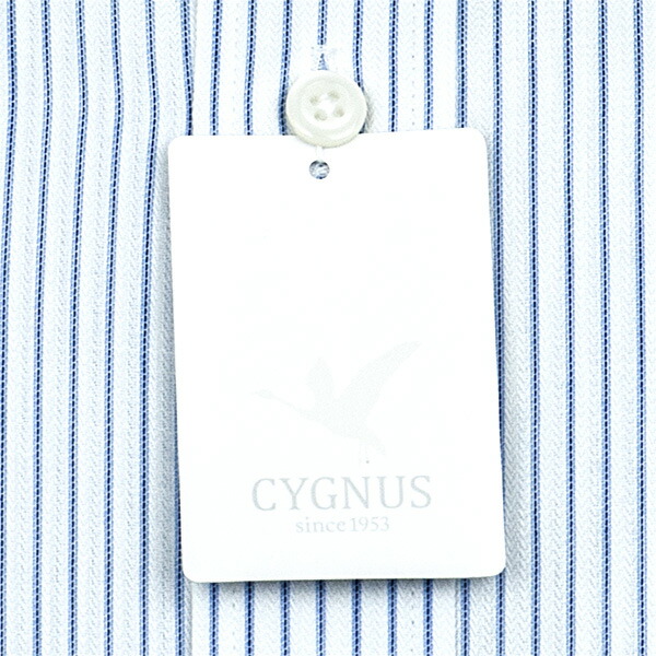 CYGNUS 半袖ボタンダウン ブルー ワイシャツ