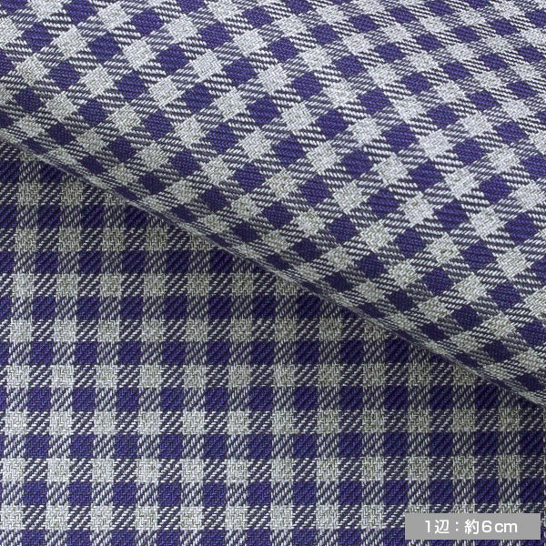 綿 100%｜パターンオーダーシャツ ブルー × グレー