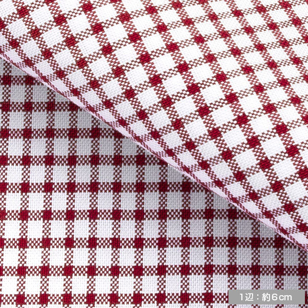 綿 100%｜パターンオーダーシャツ 赤 × 白ドビー