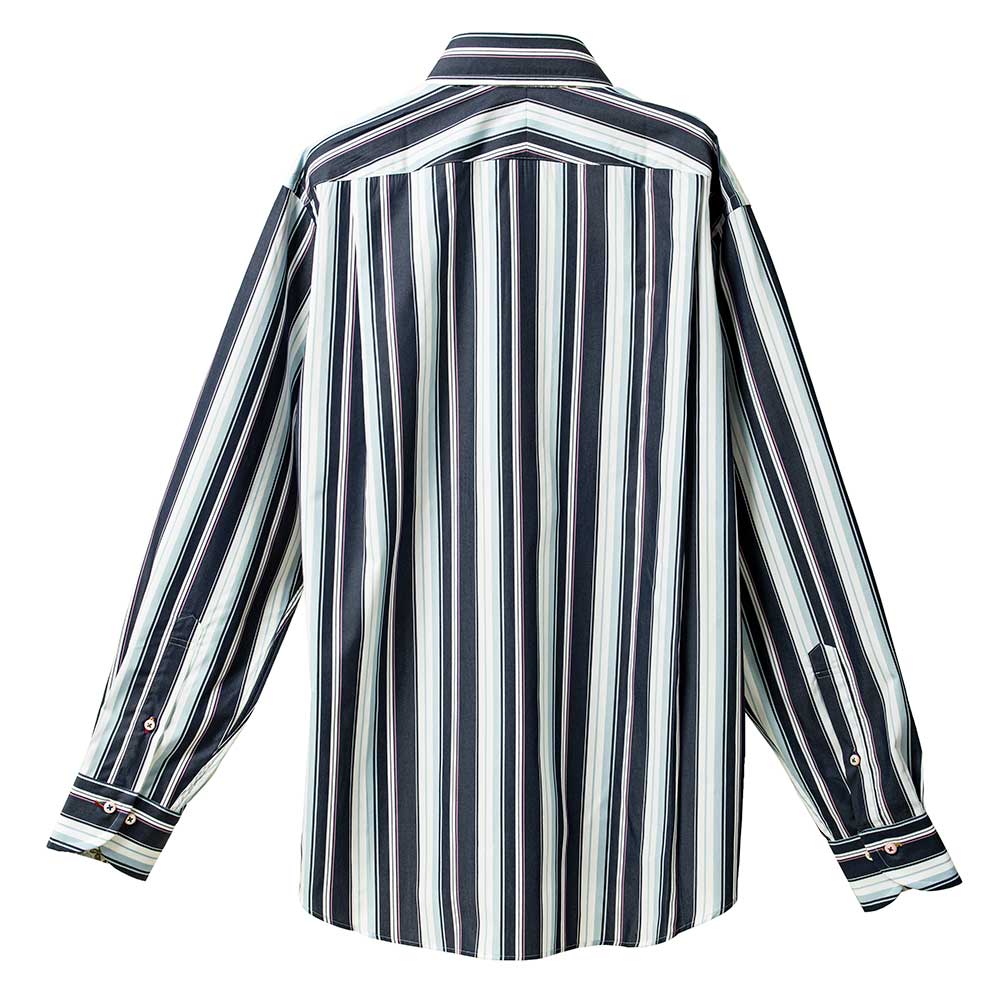 ワイシャツ ストライプ マルチカラー ブロード LOUIS & CLERK