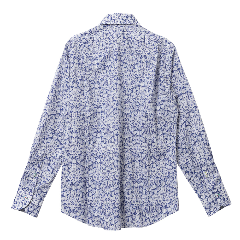 LIBERTY PRINT   ワイシャツ  草木・ボタニカル 花柄 ネイビー   LOUIS & CLERK