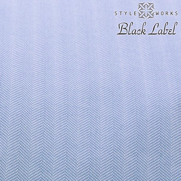 STYLE WORKS(スタイルワークス) 長袖ボタンダウン ブルー ワイシャツ