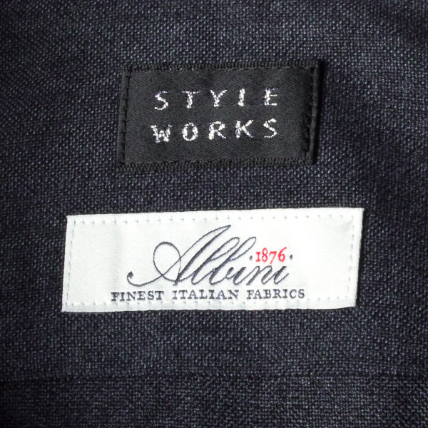 STYLE WORKS(スタイルワークス) 長袖ボタンダウン グレー ワイシャツ