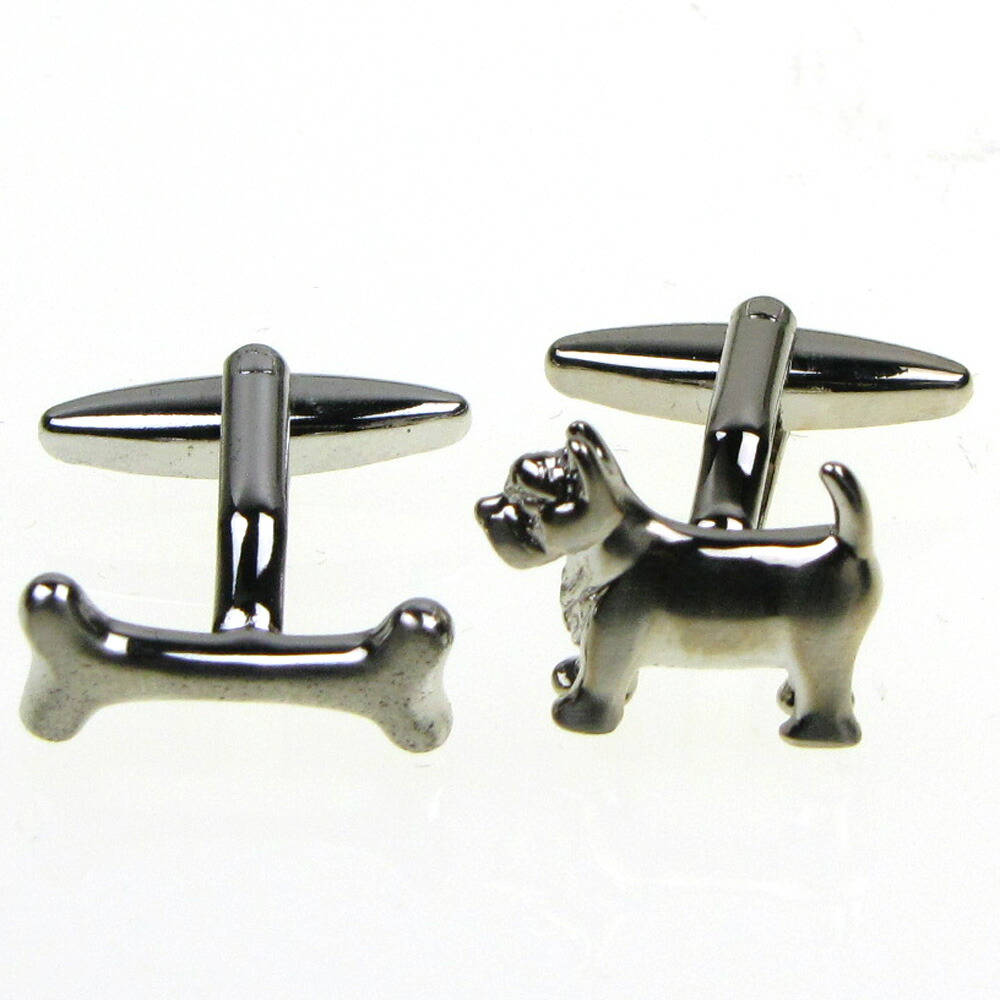 モチーフカフスボタン カフリンクス アクセサリー 犬 ドッグ Dog シュナウザー 骨 ボーン ユニーク Style Works スタイルワークス 公式 ヤマキ オンラインショップ