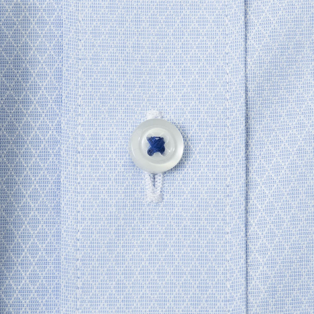ワイシャツ スリムフィット ブルー ドビー フラボノ 吸水速乾 エバーフィール SHIRT HOUSE・ブルーレーベル