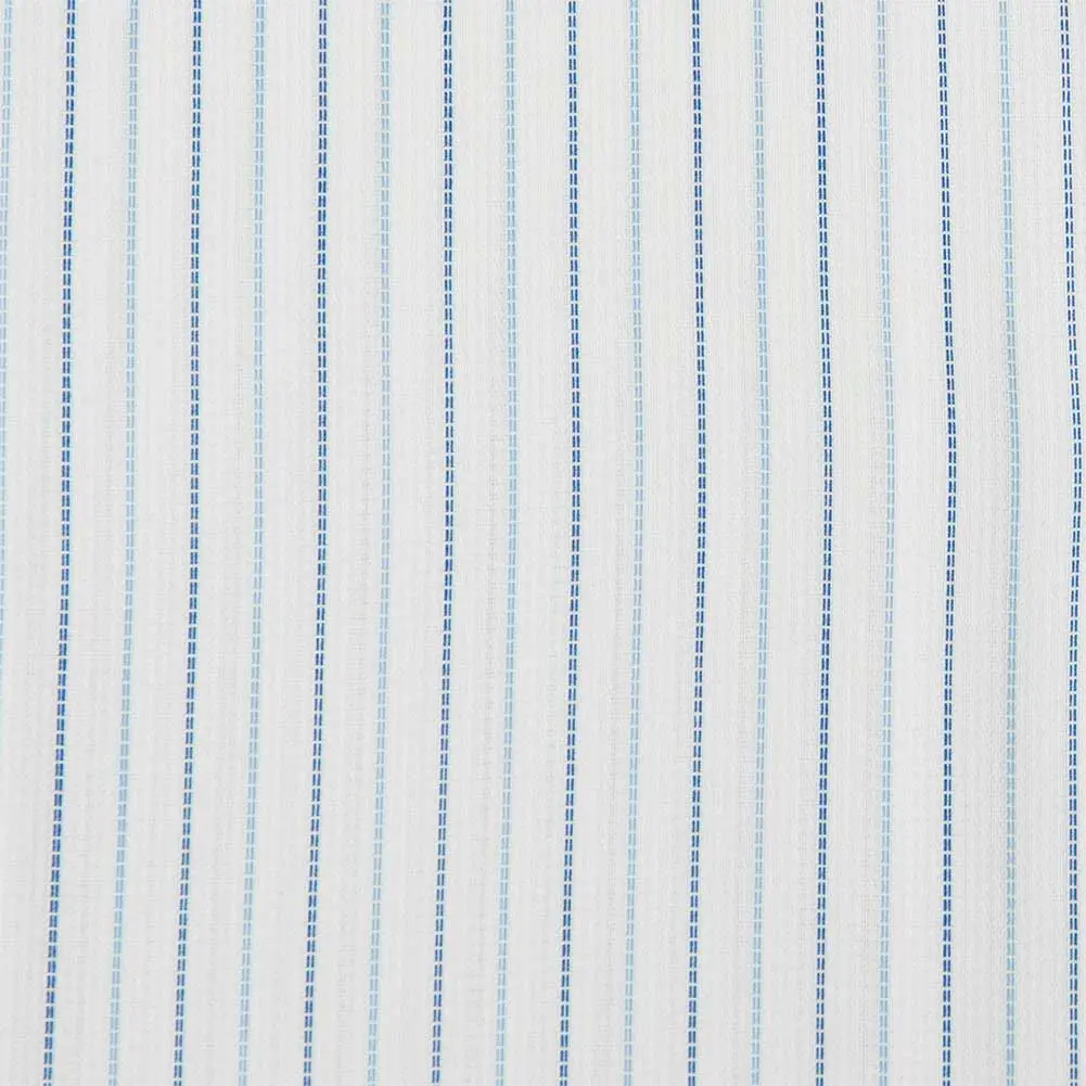 ワイシャツ スリムフィット ストライプ ブルー ドビー エバーフィール SHIRT HOUSE・ブルーレーベル