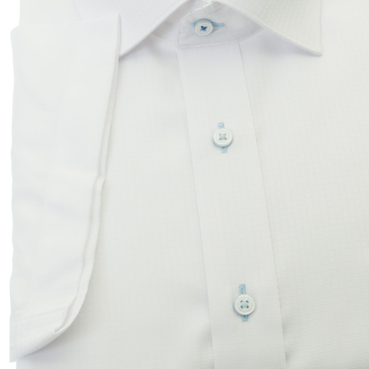 SHIRT HOUSE・ブルーレーベル 半袖 ワイドカラー ホワイト ワイシャツ