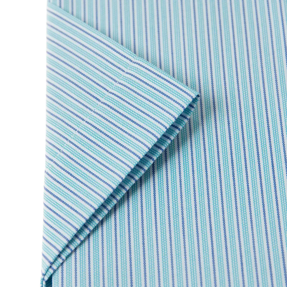 半袖ワイシャツ ストライプ マルチカラー フラボノ 吸水速乾 エバーフィール SHIRT HOUSE・ブルーレーベル