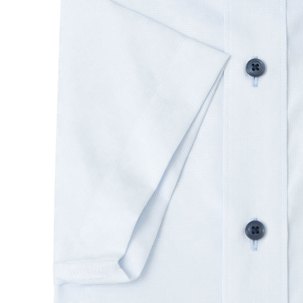 半袖ワイシャツ スリムフィット ブルー ドビー 吸水速乾 フラボノ エバーフィール SHIRT HOUSE・ブルーレーベル