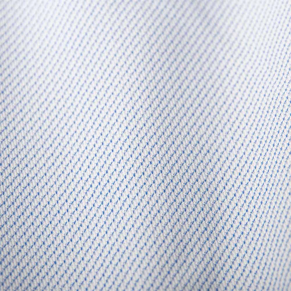 ニットシャツ(裄詰不可) スリムフィット ブルー ニット 吸水速乾 SHIRT HOUSE・グリーンレーベル