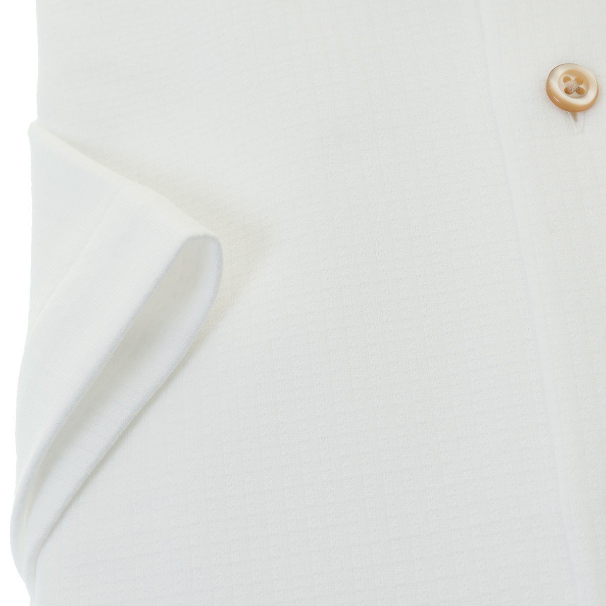 シャツハウス半袖 ニットシャツ(裄詰不可)ボタンダウン ホワイト ワイシャツ