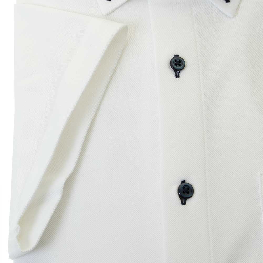 ニットシャツ(裄詰不可) ホワイト ニット アルティマ 吸水速乾 SHIRT HOUSE・グリーンレーベル