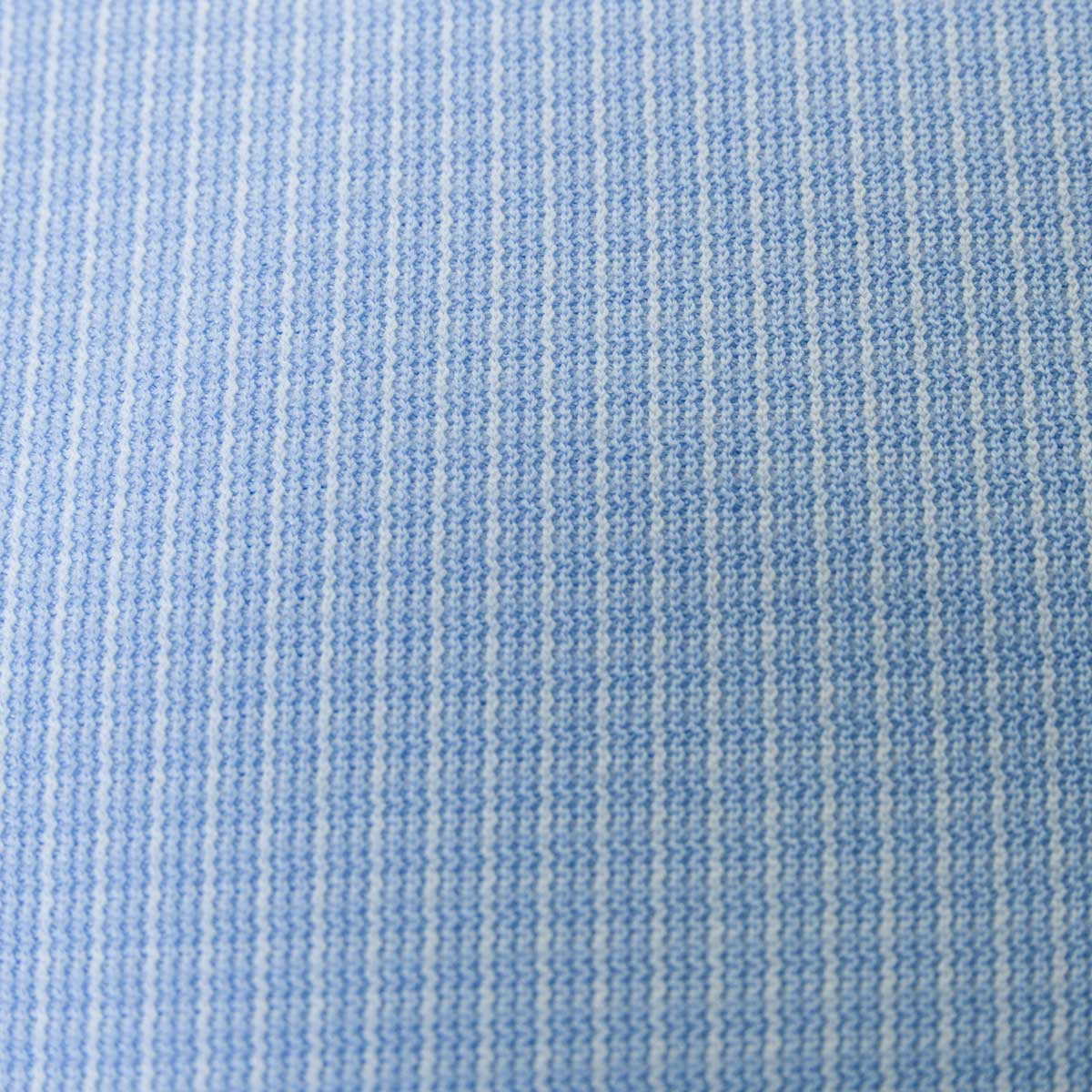 SHIRT HOUSE・ブルーレーベル 半袖 ニットシャツ(裄詰不可)ボタンダウン ブルー ワイシャツ