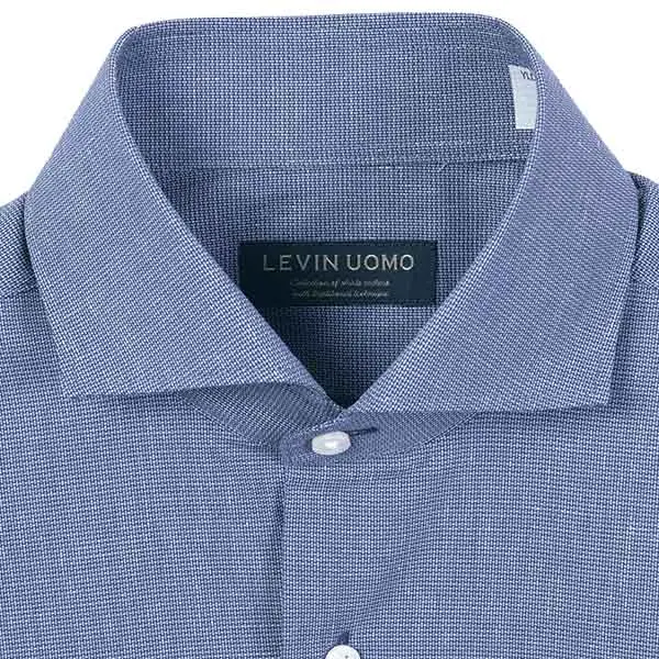 ワイシャツ ネイビー Levin UOMO