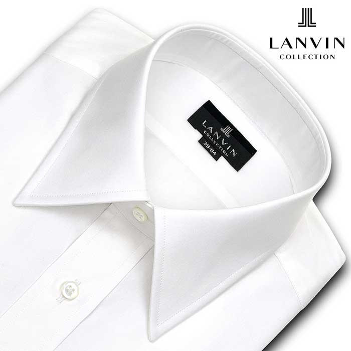 LANVIN 長袖レギュラーカラー　 ホワイト ワイシャツ SBTrecommend